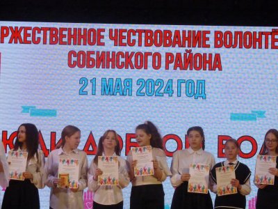 Торжественное чествование  волонтёров Собинского района.